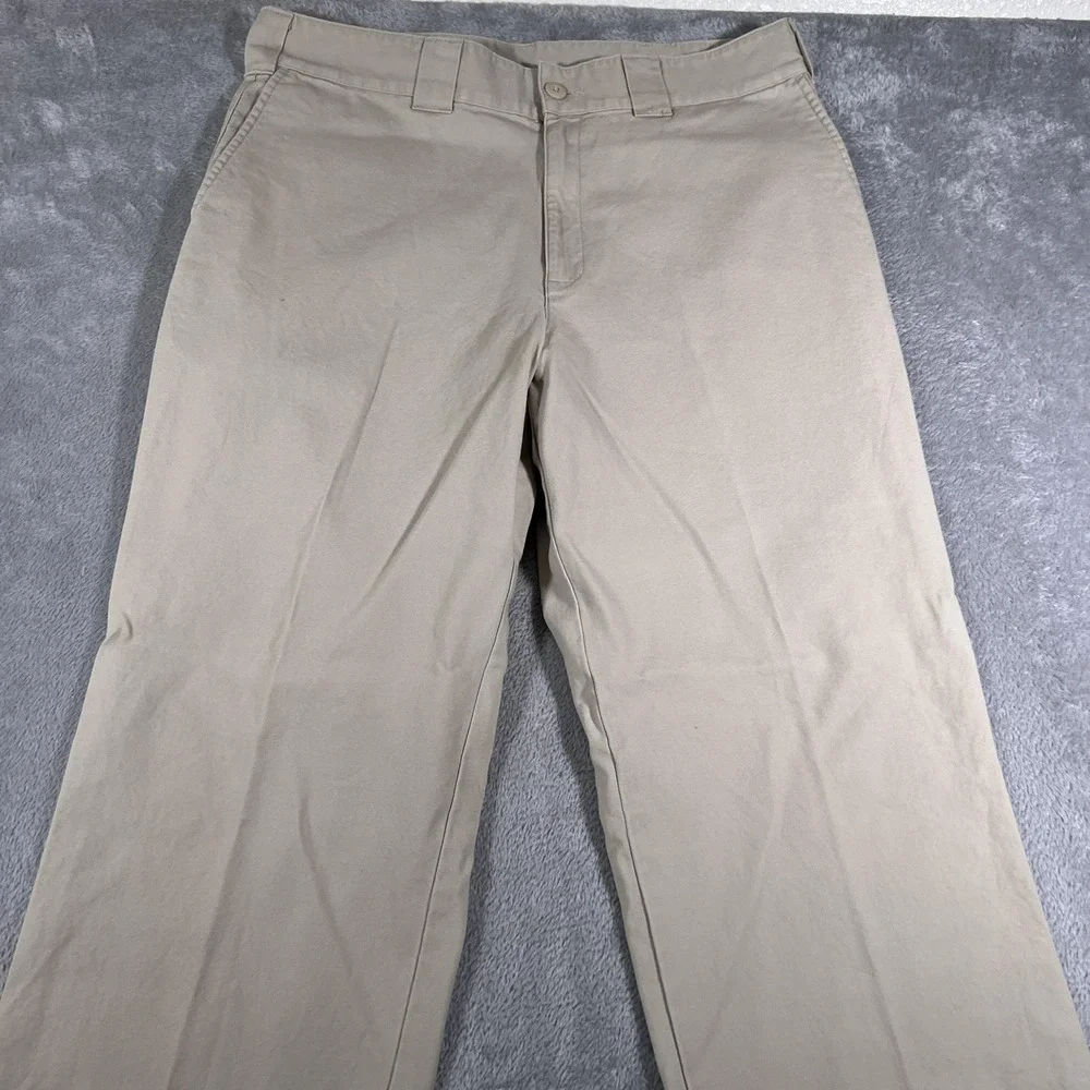 Patagonia Pants Mens 35 Khaki Canvas Hiking Organic‎ Cotton Straight Leg Outdoor